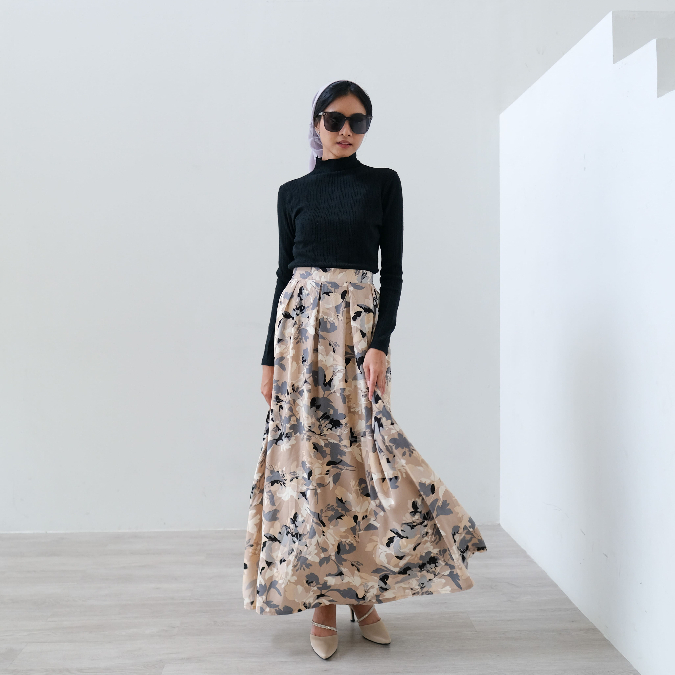 Jual Kiyorawears - [ Raya Collection ] Dalila Long Flowy Skirt / Rok ...