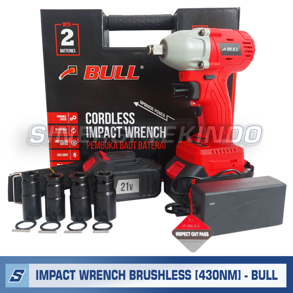 Jual Mesin Bor Pembuka Baut Baterai Bull Bl127 Cordless Impact Wrench 21v Shopee Indonesia 4315