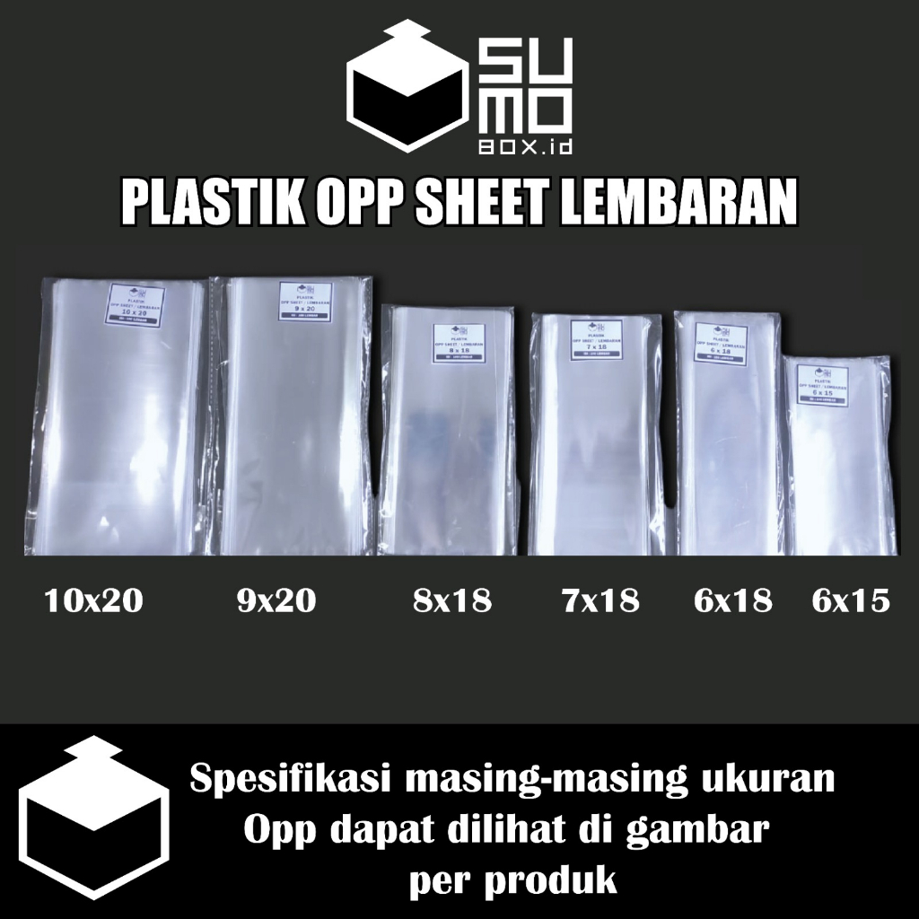Jual Plastik Opp Tanpa Lem One Sheet Lembaran 6x15 6x18 7x18 8x18 9x20 10x20 Bungkus Risoles 2722