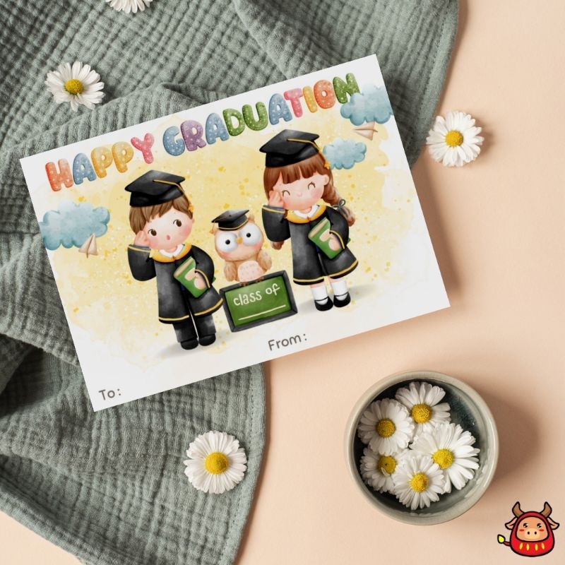 Jual Kartu Ucapan Graduation Happy Graduation Kelulusan Desain Lucu ...