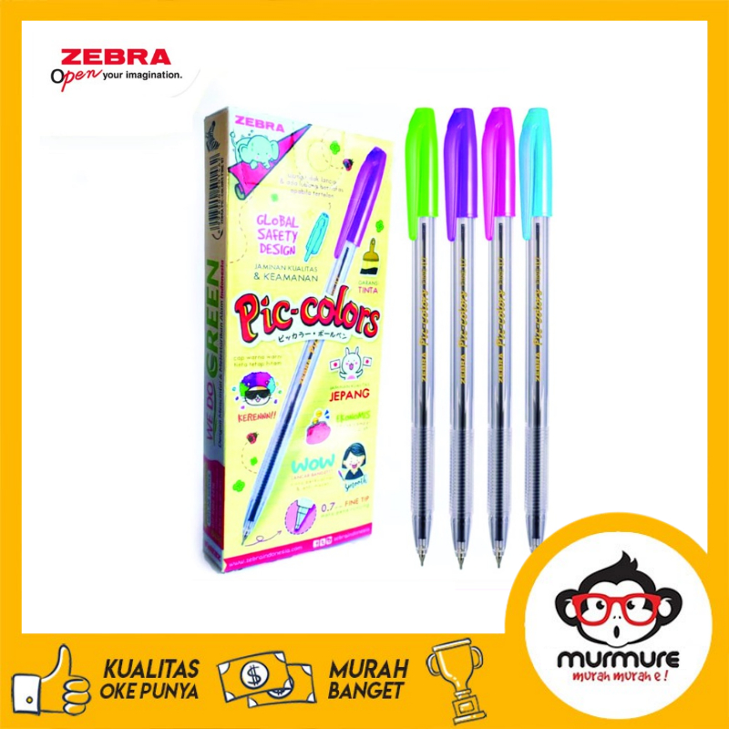 Jual ZEBRA PIC-COLORS SEMI GEL INK PEN 0.7 MM | Shopee Indonesia