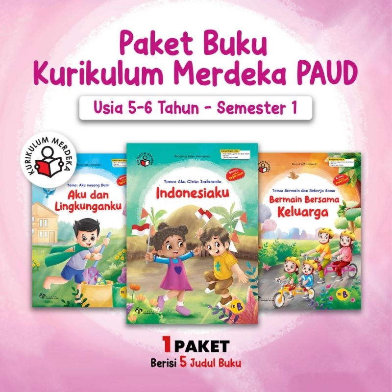 Jual Paket Buku Kurikulum Merdeka PAUD Usia 5-6 Tahun Semester 1 TA ...