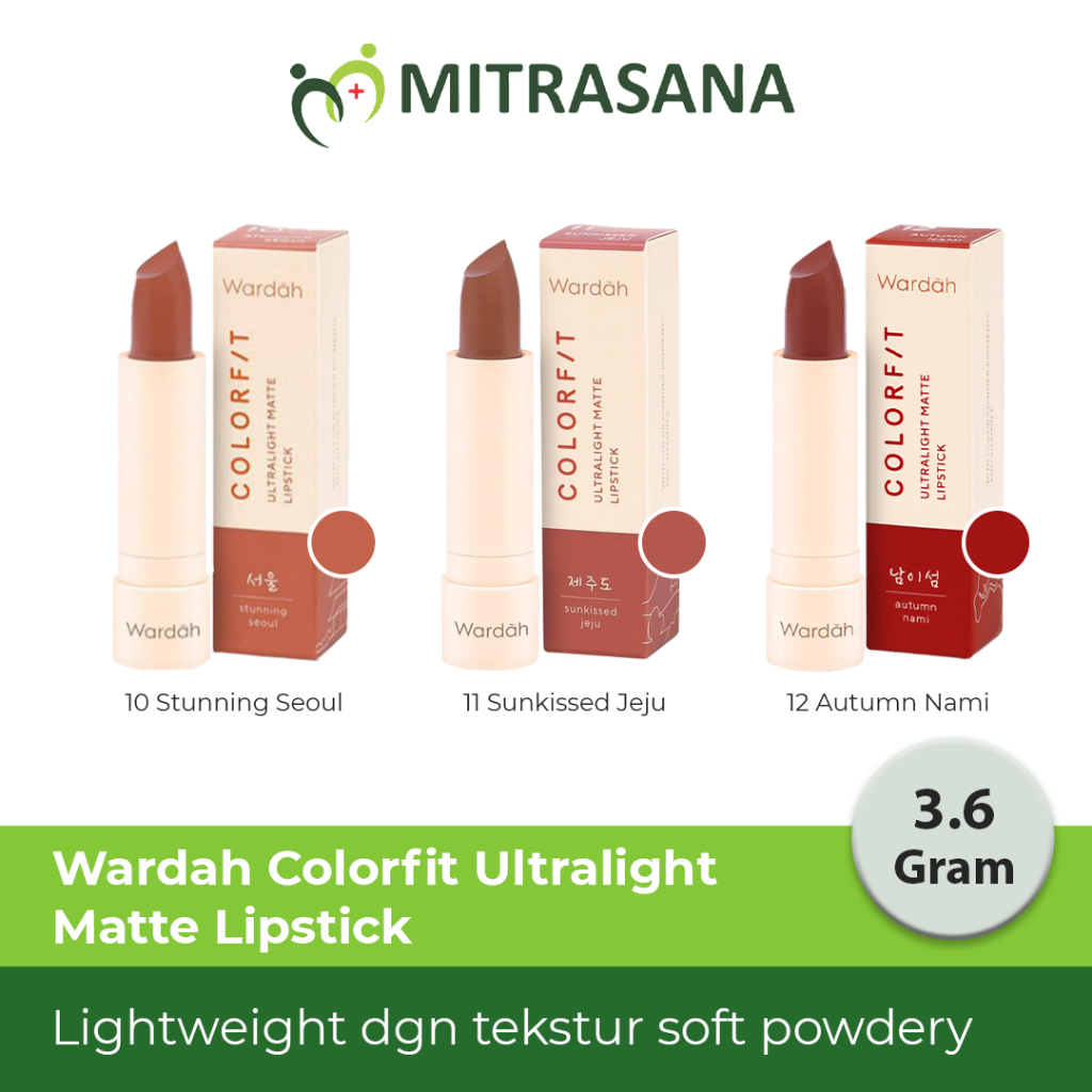 Jual Wardah Colorfit Ultralight Matte Lipstick Korea Edition 3.6 gr ...