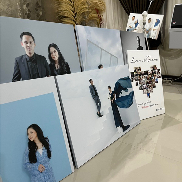 Jual FOTO FRAMELESS LAMINASI KANVAS HIASAN DINDING PHOTO BOX 3D