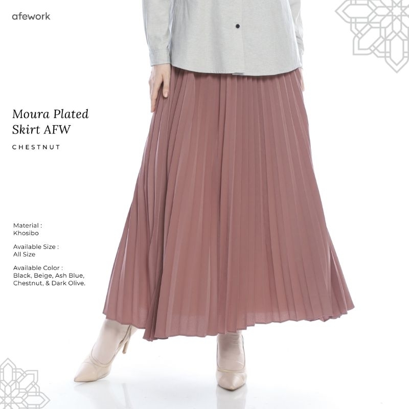 Jual TERBARU ROK PANJANG KEKINIAN MOURA PLEATED ORIGINAL by AFEWORK ...
