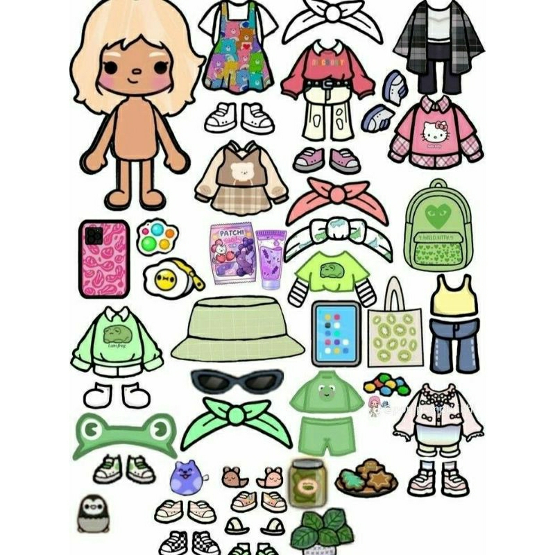 Jual Paper Doll Toca Boca Mainan Kertas Toca Boca Bp Bpan Bongkar Pasang Kertas Mainan Edukasi