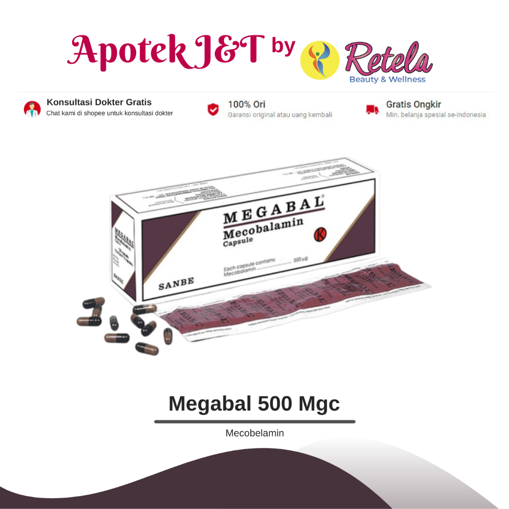 Jual MEGABAL 500MCG TAB 100`S | Shopee Indonesia