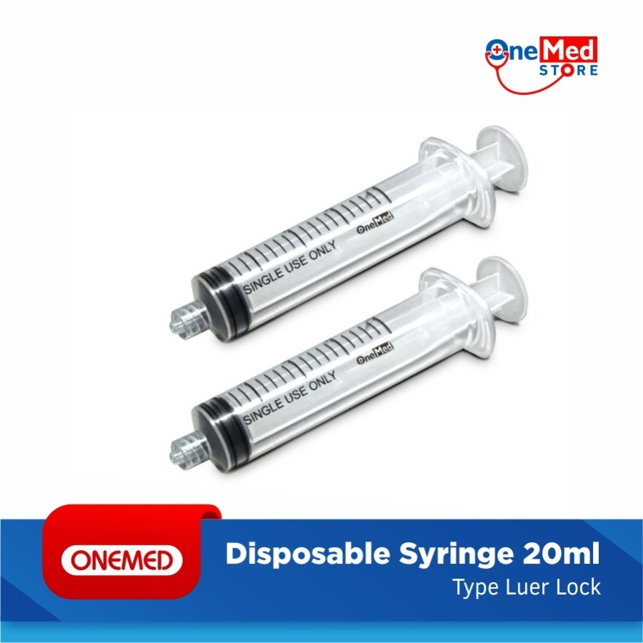 Jual Syringe 20cc Luer Lock - Lubang Tengah Onemed pcs | Shopee Indonesia