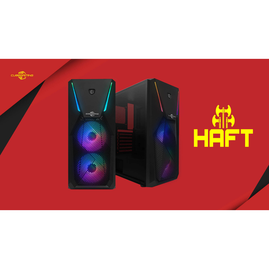 Jual CASING CUBE GAMING HAFT - Mid Tower ATX Case Tempered Glass (Free ...