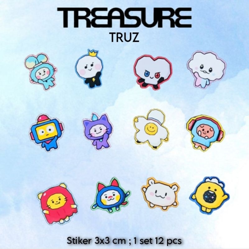 Jual Stiker Treasure Truz Sticker Set (1 set = 12 pcs) | Shopee Indonesia