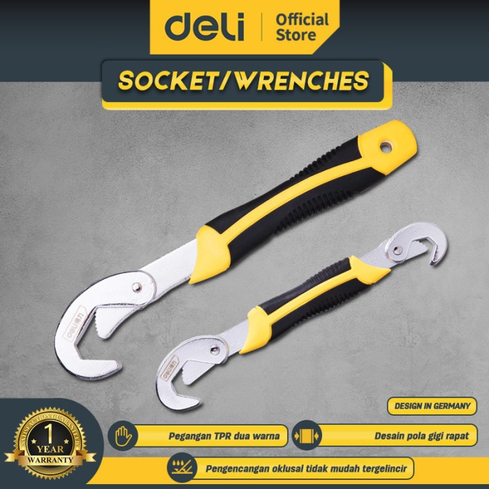 Jual Deli Multifunction Wrench/Kunci Snap N Grip Multifungsi Single/Set ...