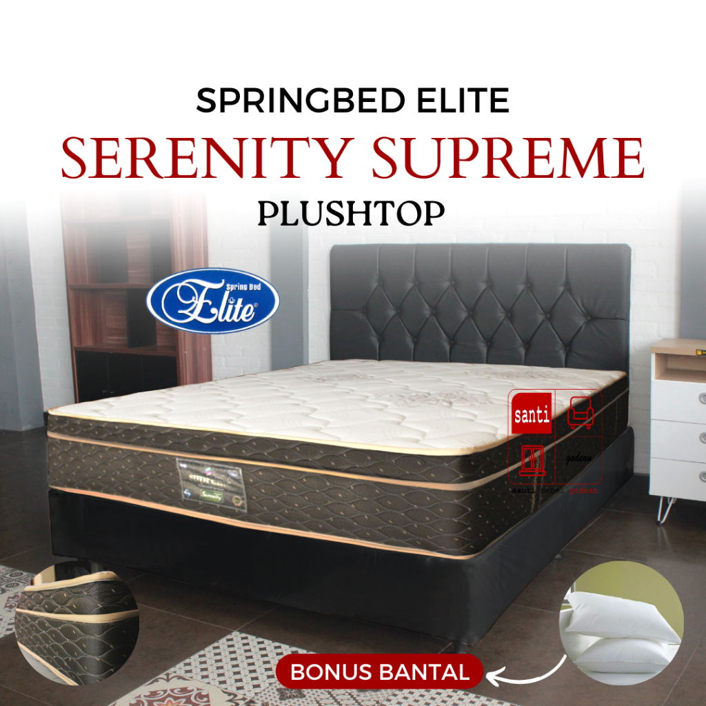 Jual Kasur Springbed elite serenity supreme plushtop 160 x 200 Set ...