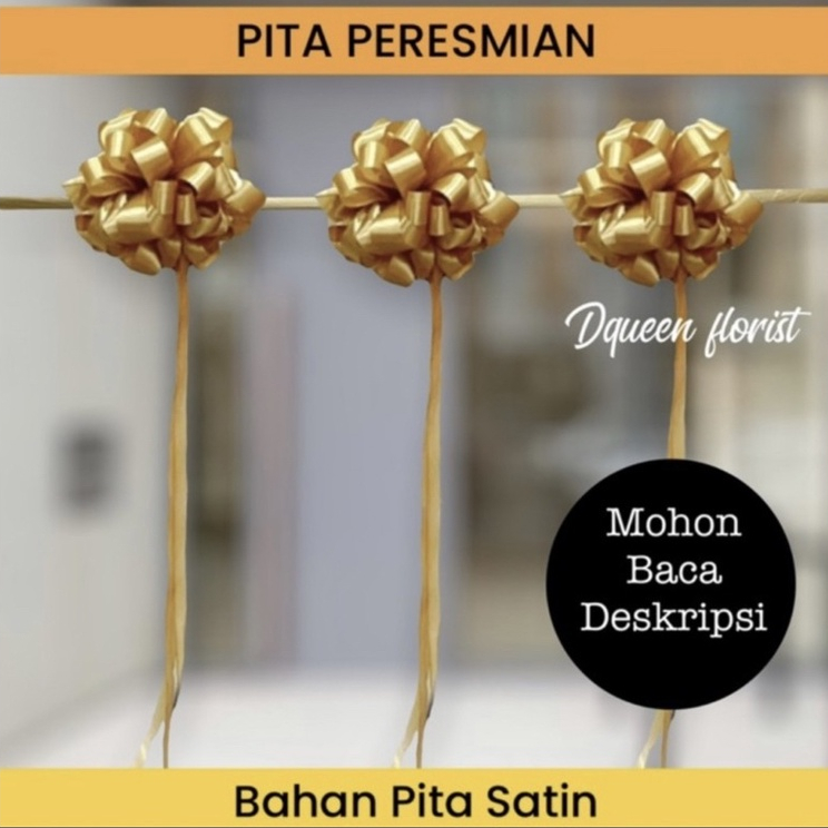 Jual Pita Peresmian Gunting Pita Opening Pita Satin Tille Merah Set ...