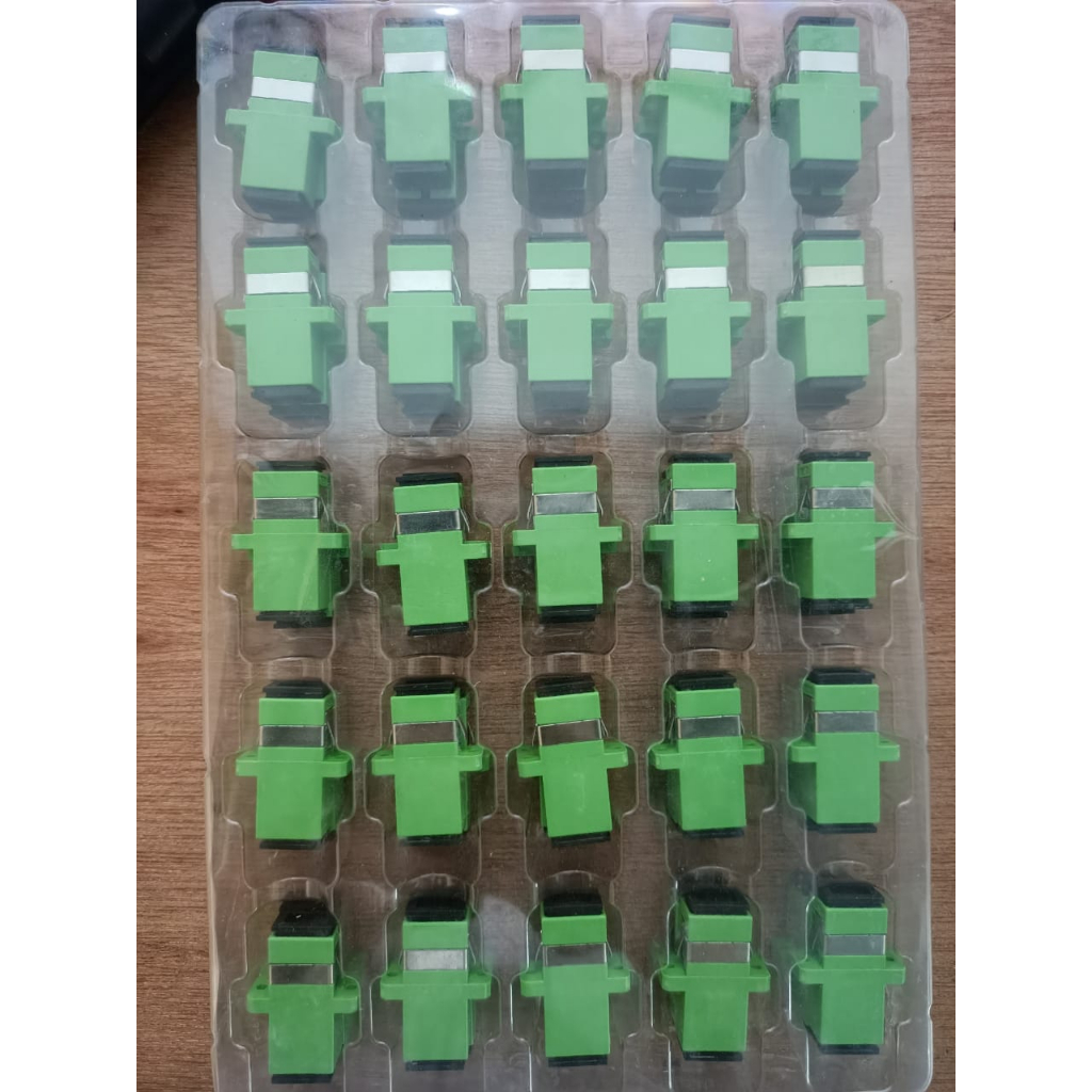 Jual Satu Pack Barrel Connector SC UPC/APC Adapter Warna Hijau | Shopee ...