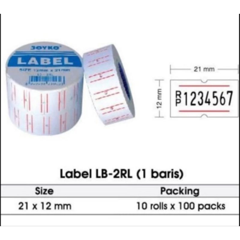 Jual LABEL HARGA ROLL PUTIH MERK JOYKO | Shopee Indonesia