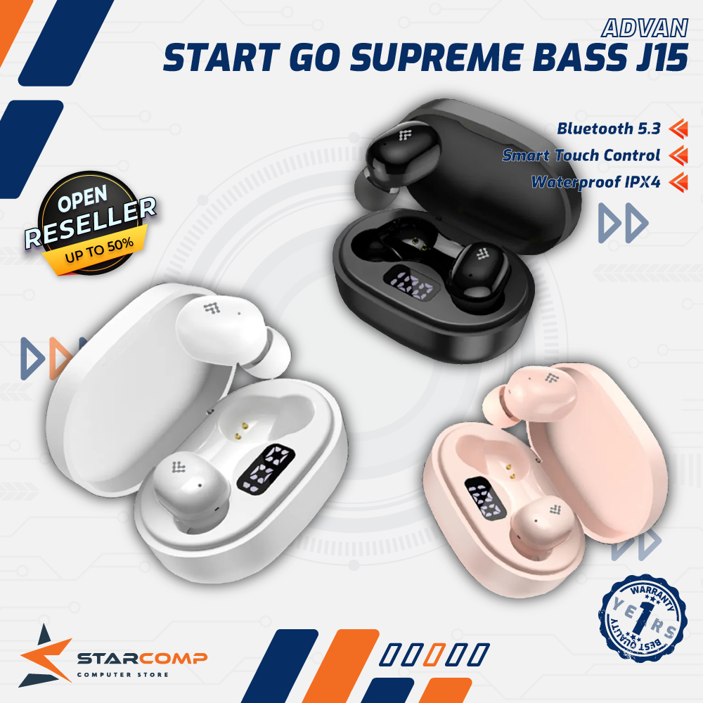 Advan start go online tws 2 earbuds earphone