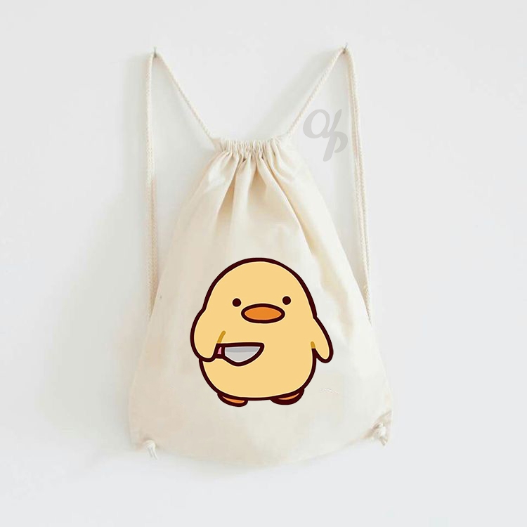 Jual Tas Serut KANVAS Stabby Duck / Tas Gendong / hampers anak