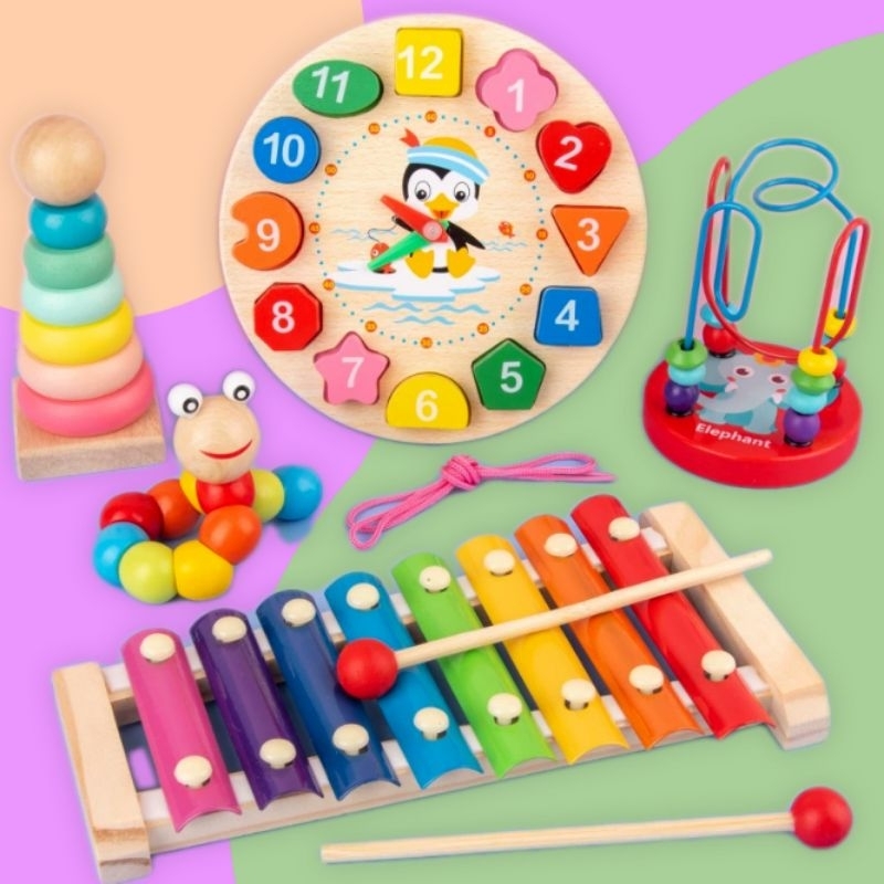 Jual MAINAN EDUKASI ANAK WOODEEN TOYS UNTUK THERAPI PERKEMBANGAN ANAK ...