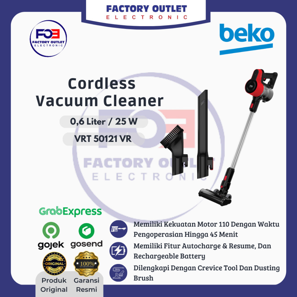 Jual [ EKS-DISPLAY ] BEKO VRT 50121 VR Cordless Vacuum Cleaner 0,6 ...