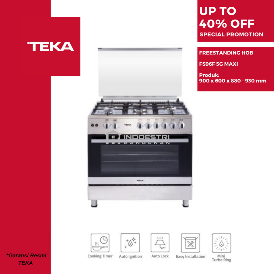 Jual Kompor Freestanding Teka FS96F 5G MAXI SS / Freestanding Cooker