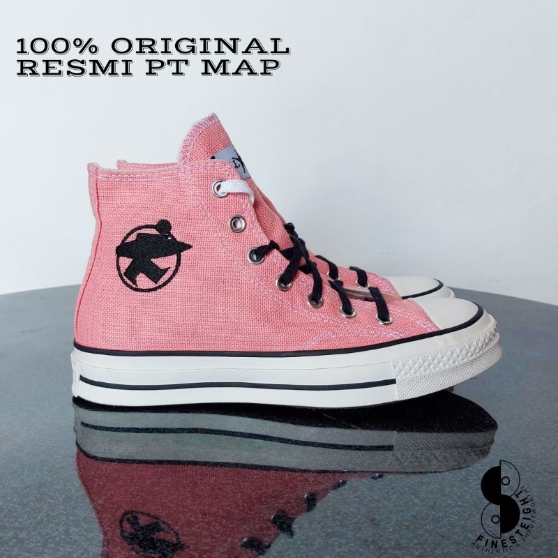 Jual Converse 70s Hi x Stussy Surfman Plumeria/Black Pink Original