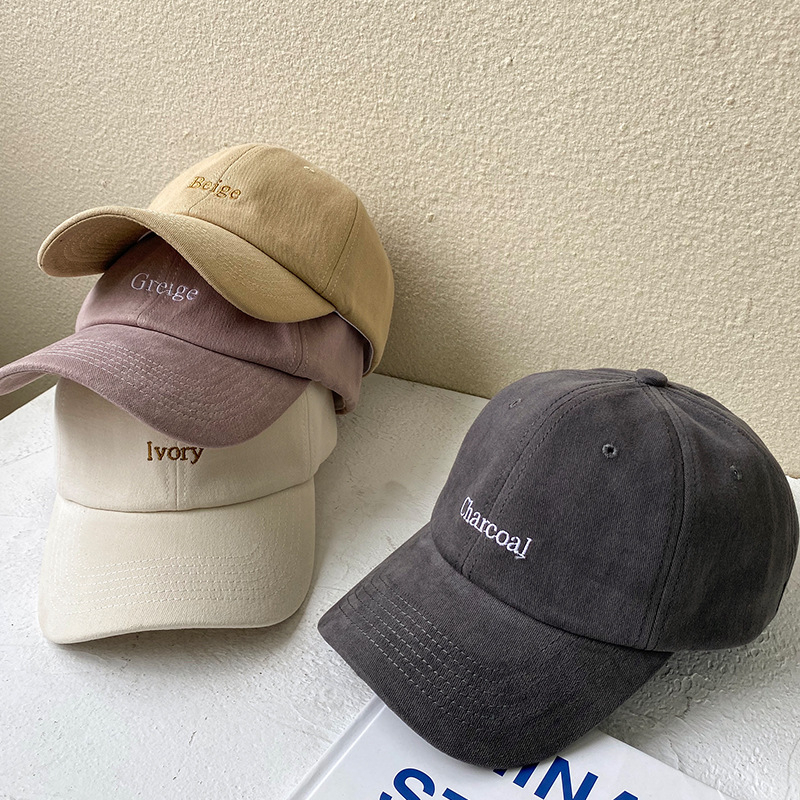 Jual Topi Baseball warna solid surat ootd korean style wanita import