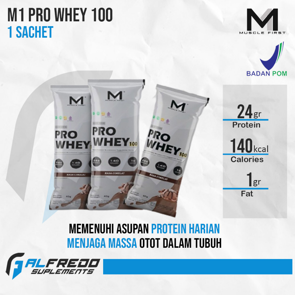 Jual M1 Pro Whey 100 1 Sachet Whey Protein Muscle First Pembentukan ...