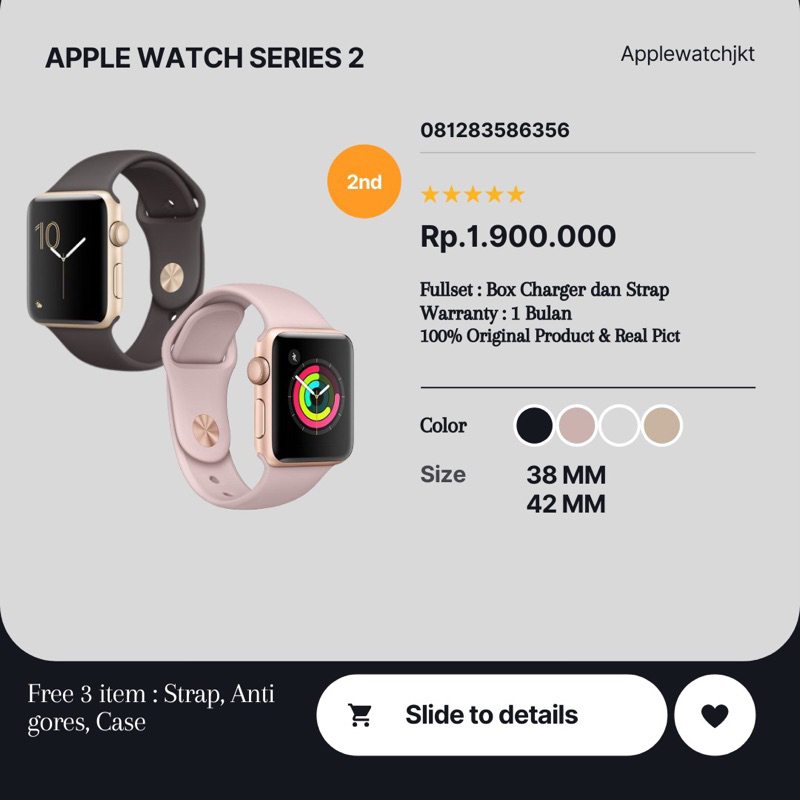 Jual iwatch series 2 on sale