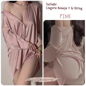 Kemeja Bigszie Wanita Kemeja Lingerie Oversize Baju Tidur Satin Wanita Lingerie Satin Baju Sexy