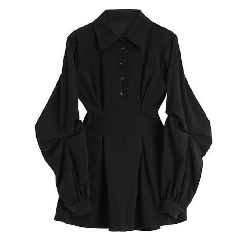 Jual Mini Black Dress/Dress Korean Look/Korea Look/Work Dress Ngantor