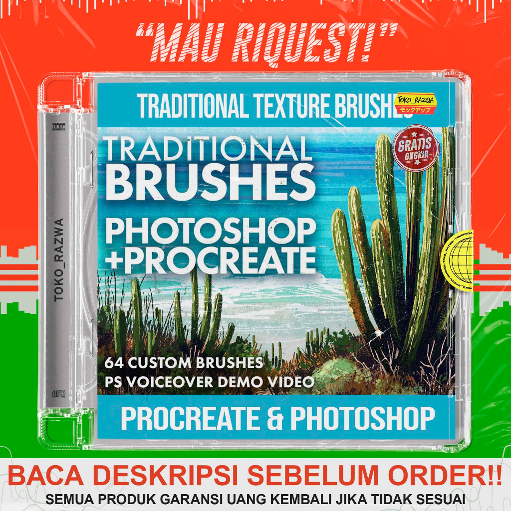 Jual Traditional Texture Brushes for Photoshop and Procreate - 110423 ...