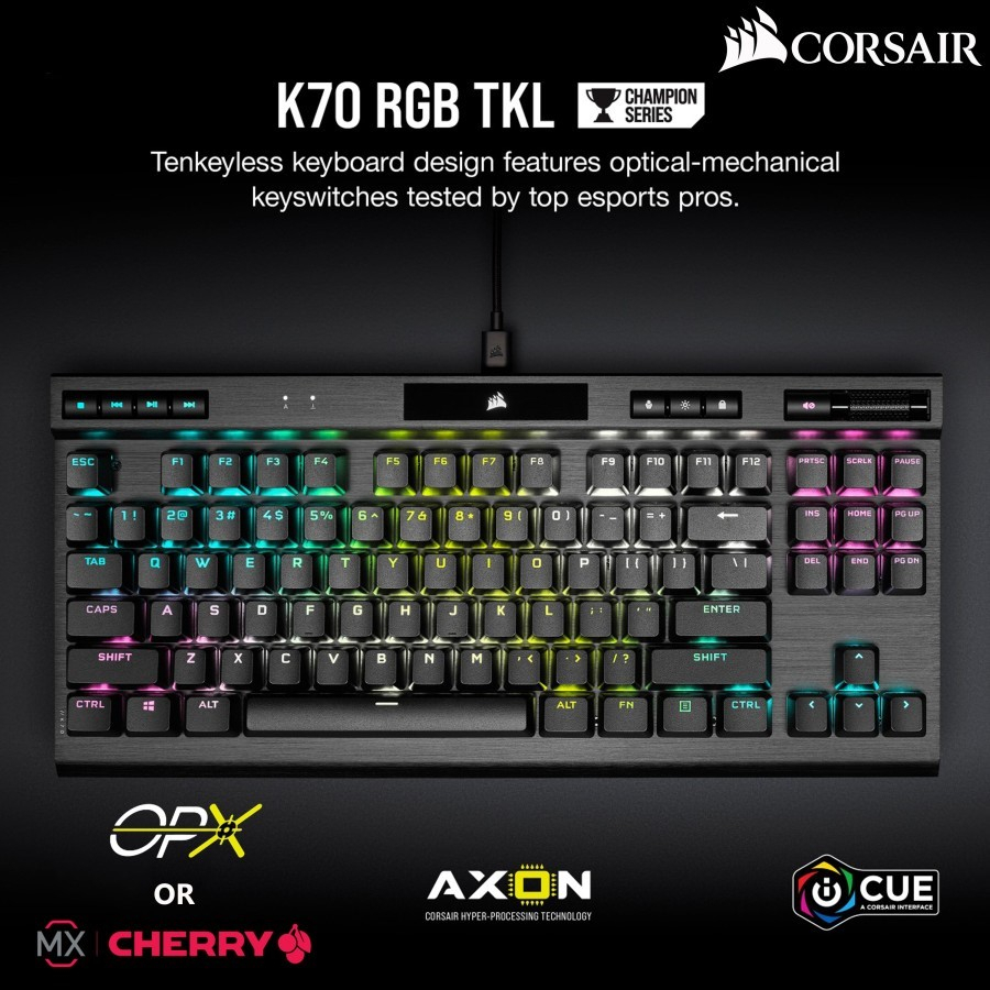 Jual Corsair K70 RGB TKL CHAMPION SERIES - Mechanical Gaming Keyboard ...