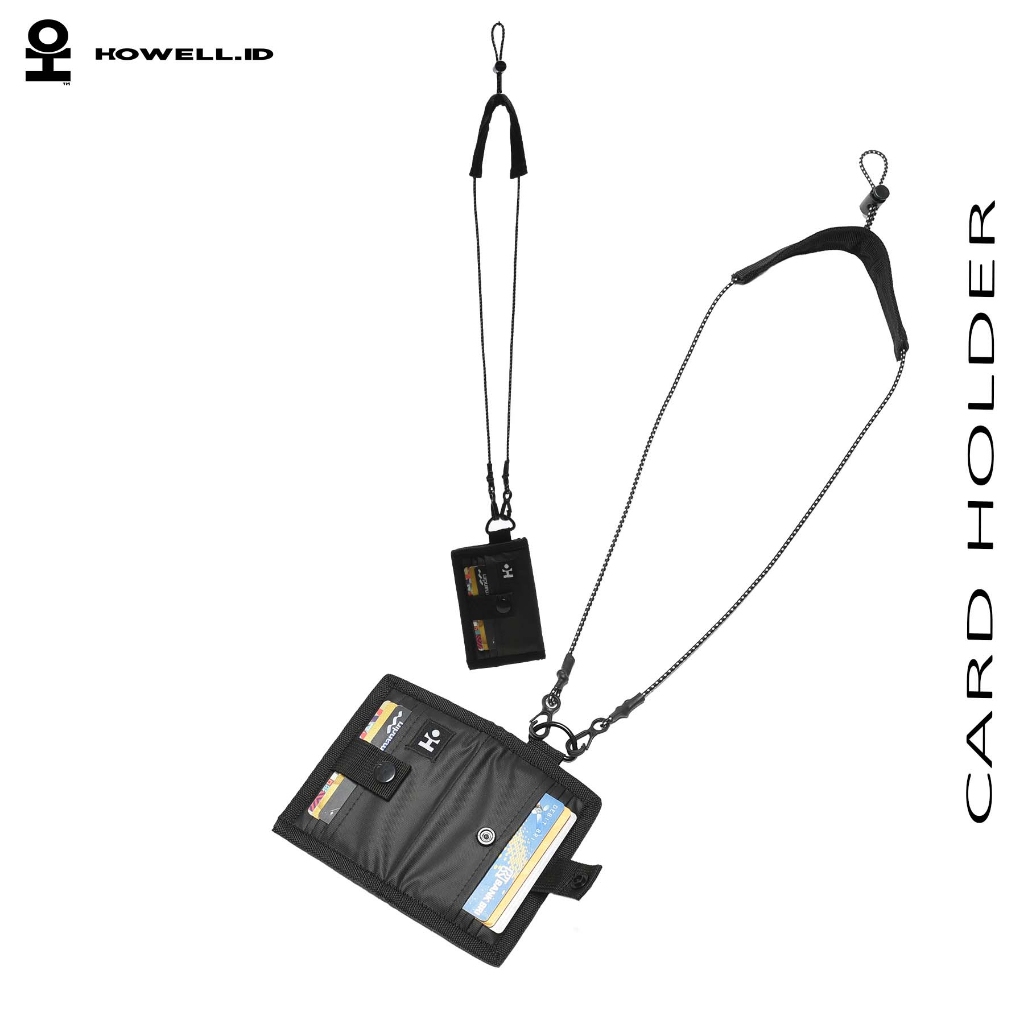 Jual Card Holder Zip Lanyard Wallet Nylon Premium Howell ID Shopee