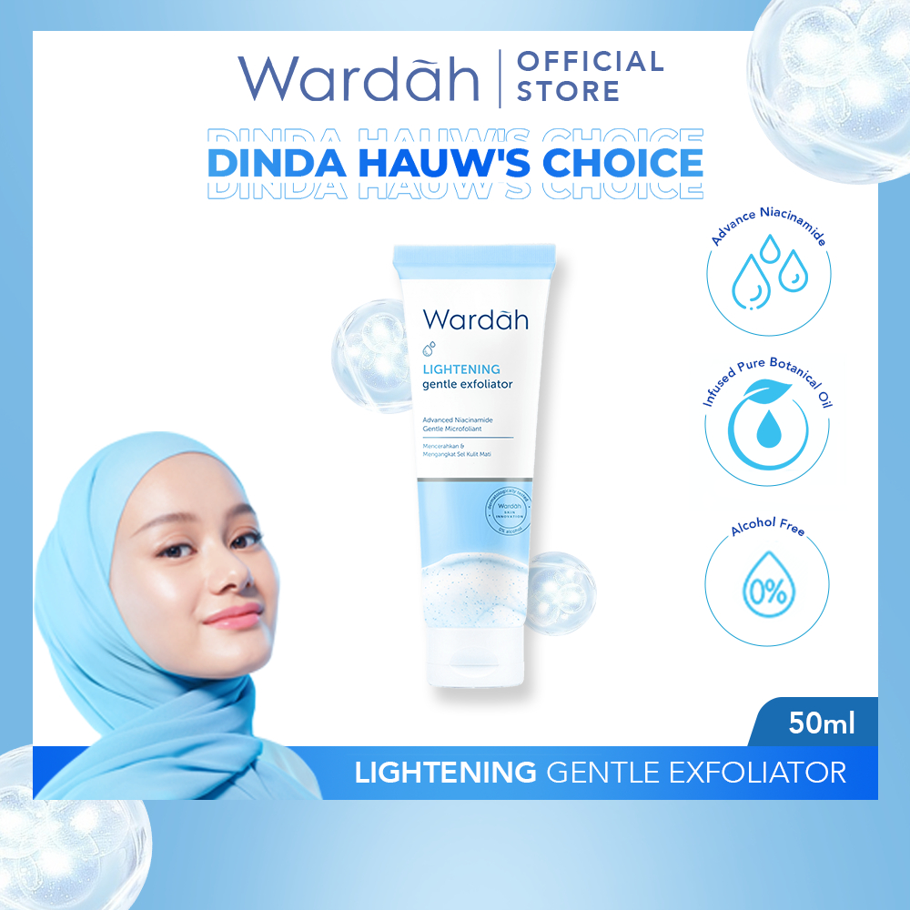 Jual Wardah Lightening Gentle Exfoliator 50 ml Pembersih Wajah dengan Scrub dan Advanced
