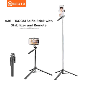 MIXIO A36 160CM Tongsis Bluetooth Selfie Stick Tripod With Remote