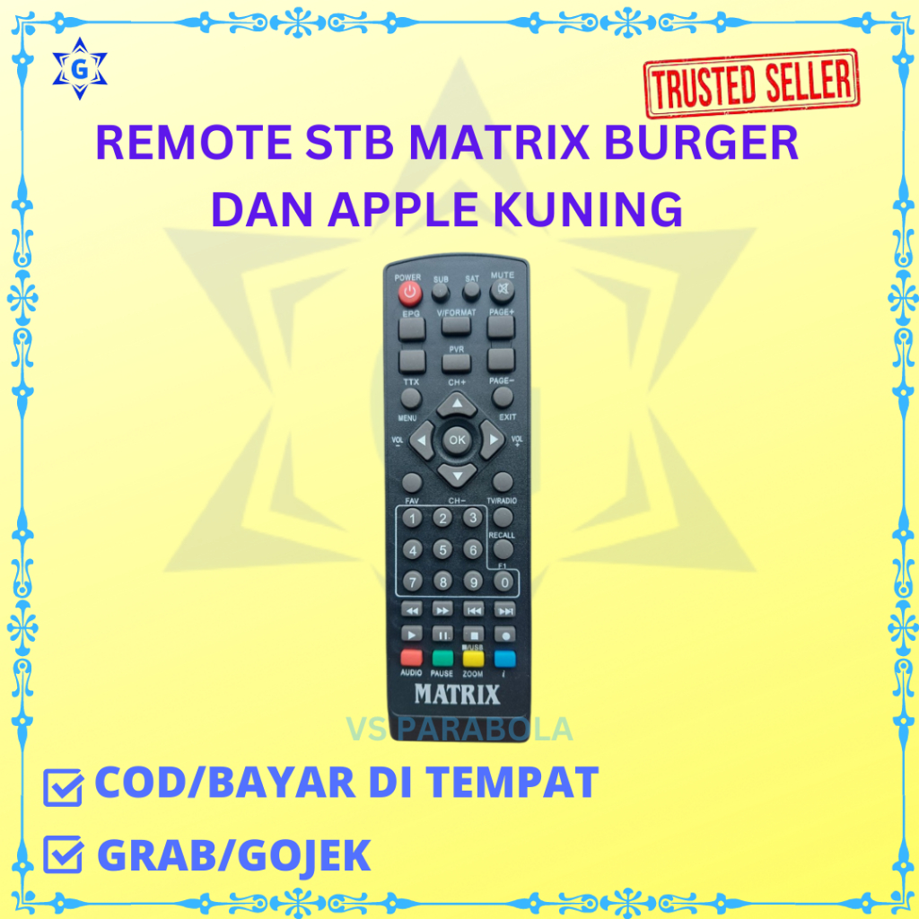 Jual Matrix Remote Stb Matrix Burger Dan Stb Matrix Apple Kuning Shopee Indonesia