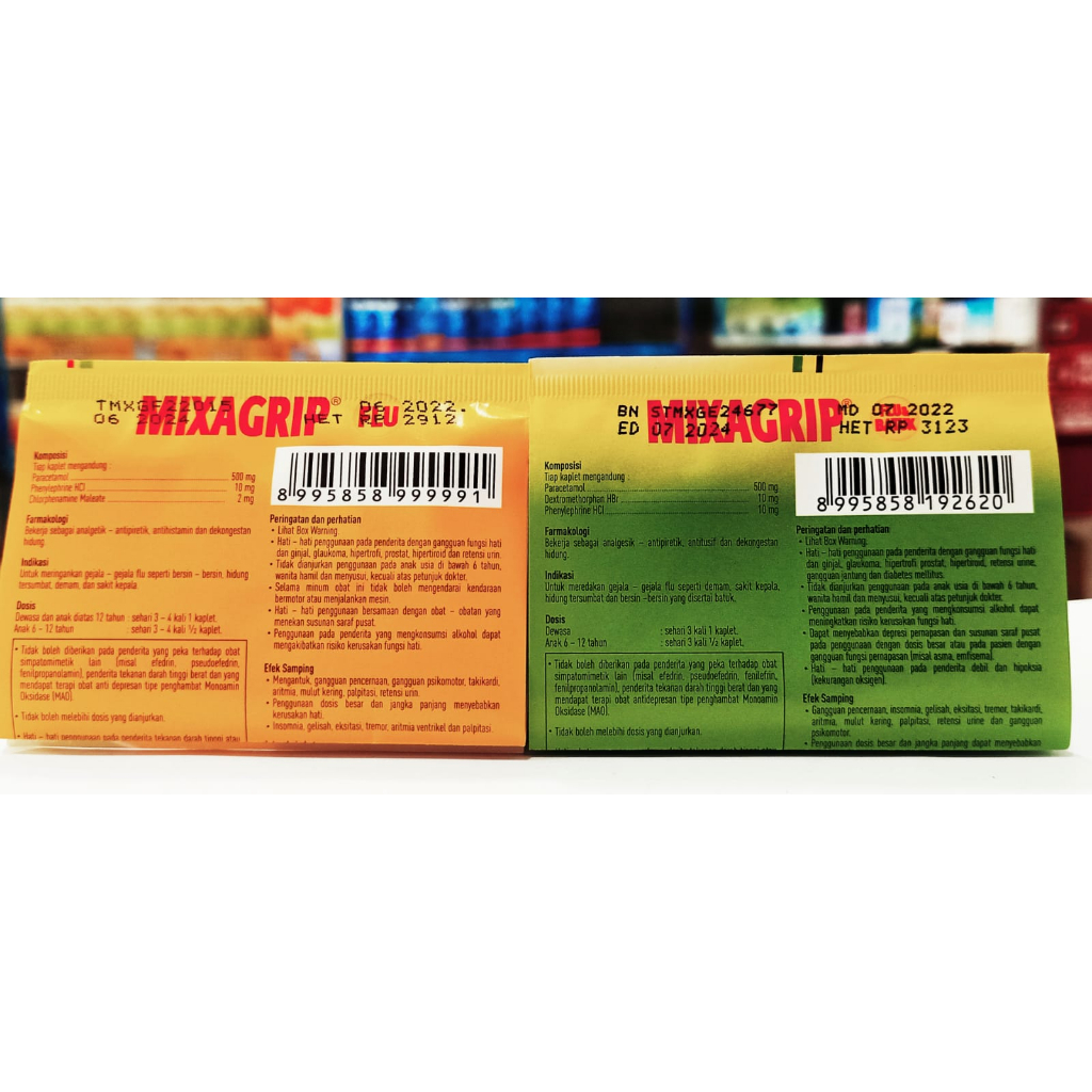 Jual Mixagrip 𝟏 𝐒𝐭𝐫𝐢𝐩 𝐢𝐬𝐢 𝟒 𝐓𝐚𝐛𝐥𝐞𝐭 - Obat Demam/Flu/Batuk | Shopee ...