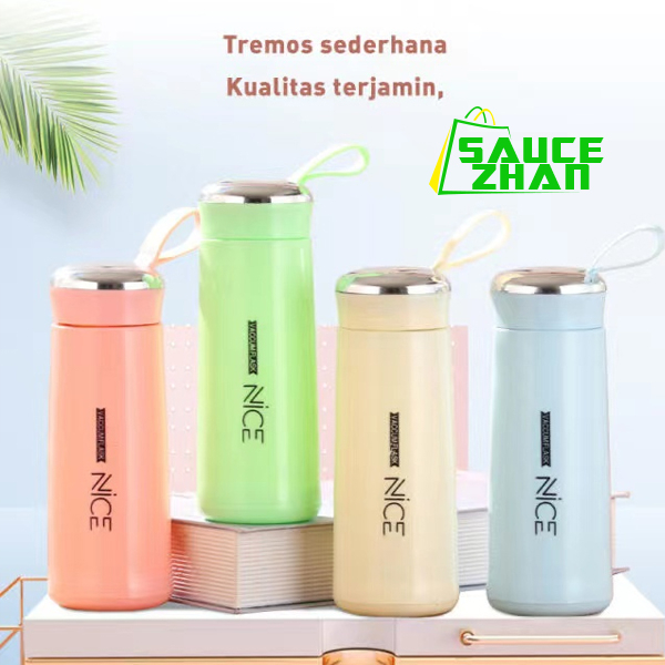 Jual Botol Minuman Kaca Nice 400ML Cover Plastik Cantik Tumblr Botol ...