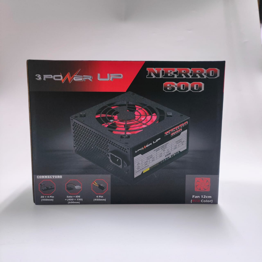 Jual Power Supply Power Up Nerro W Flat Cable Garansi Tahun