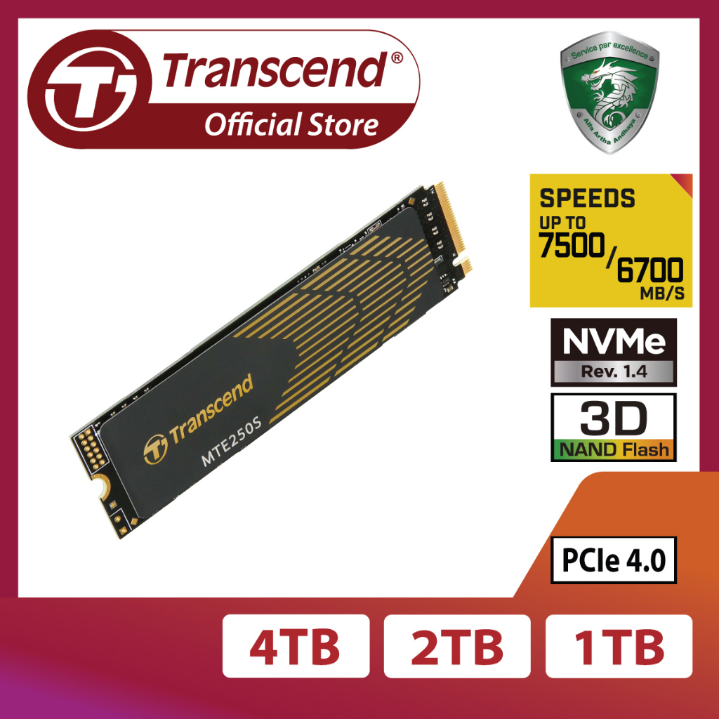 Jual Transcend SSD M.2 PCIe 4.0 MTE250S NVME Gen4 X4 | Shopee Indonesia