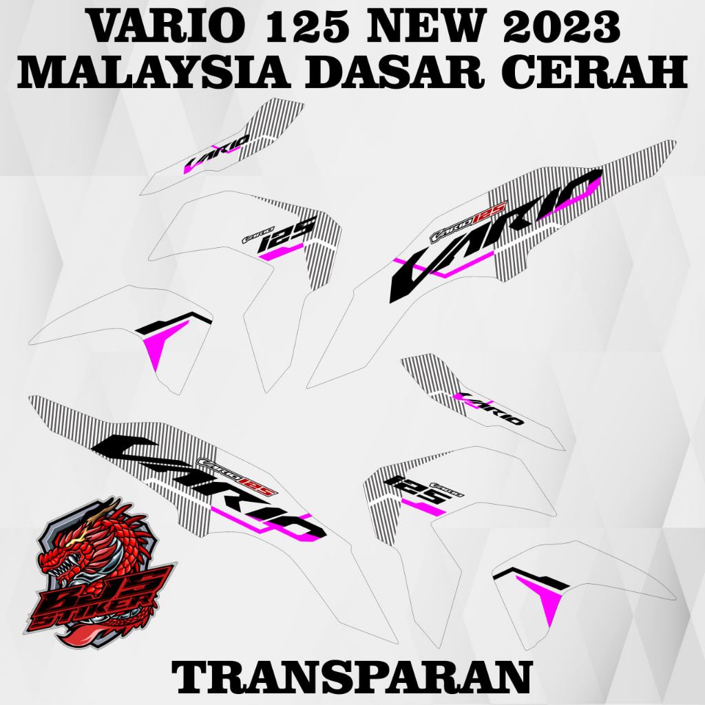 Jual [COD] Stiker Sticker Striping transparan uv Vario 125 New 2022 ...