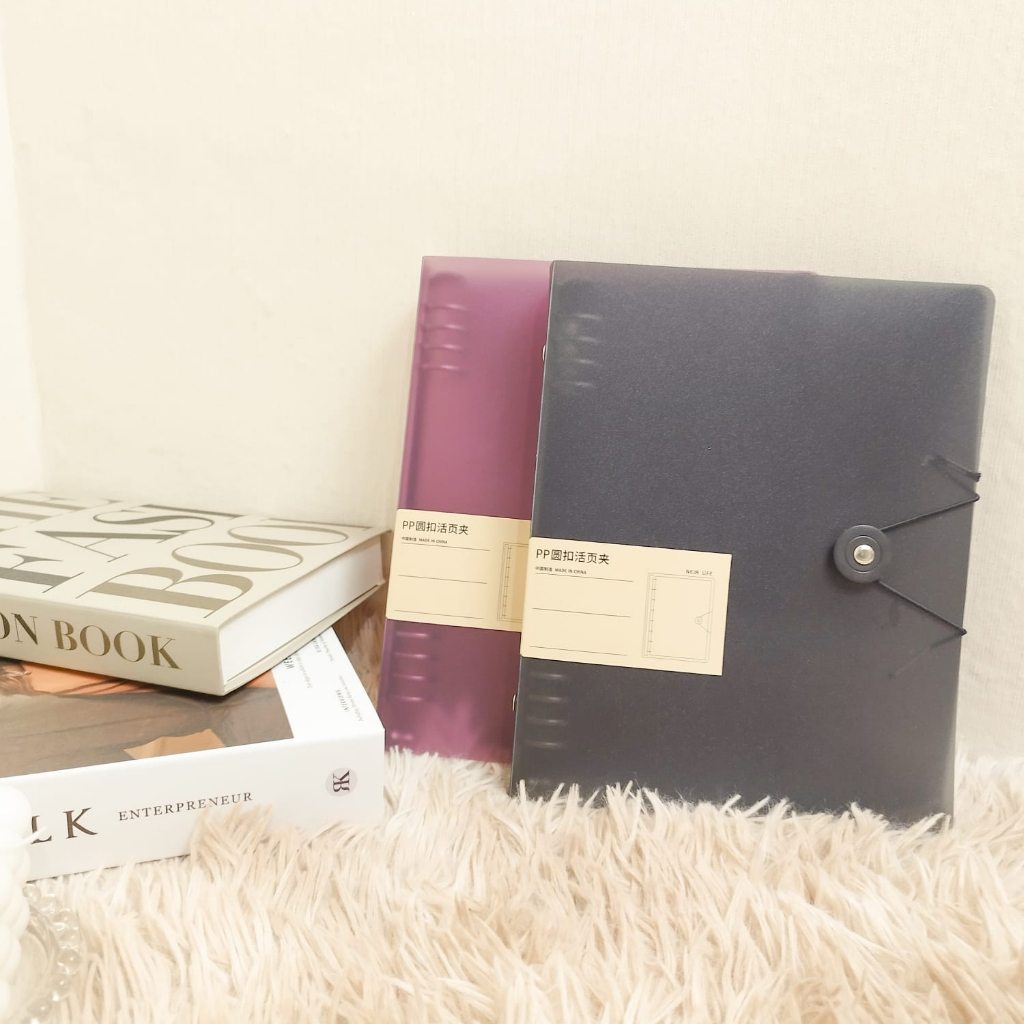 Jual Binder Polos Eksklusif A5 dan B5 bahan plastik premium ada tali ...