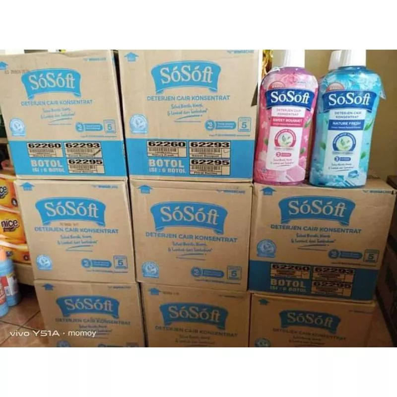 Jual Sosoft Deterjen Cair 700ml Paket 6 Botol | Shopee Indonesia