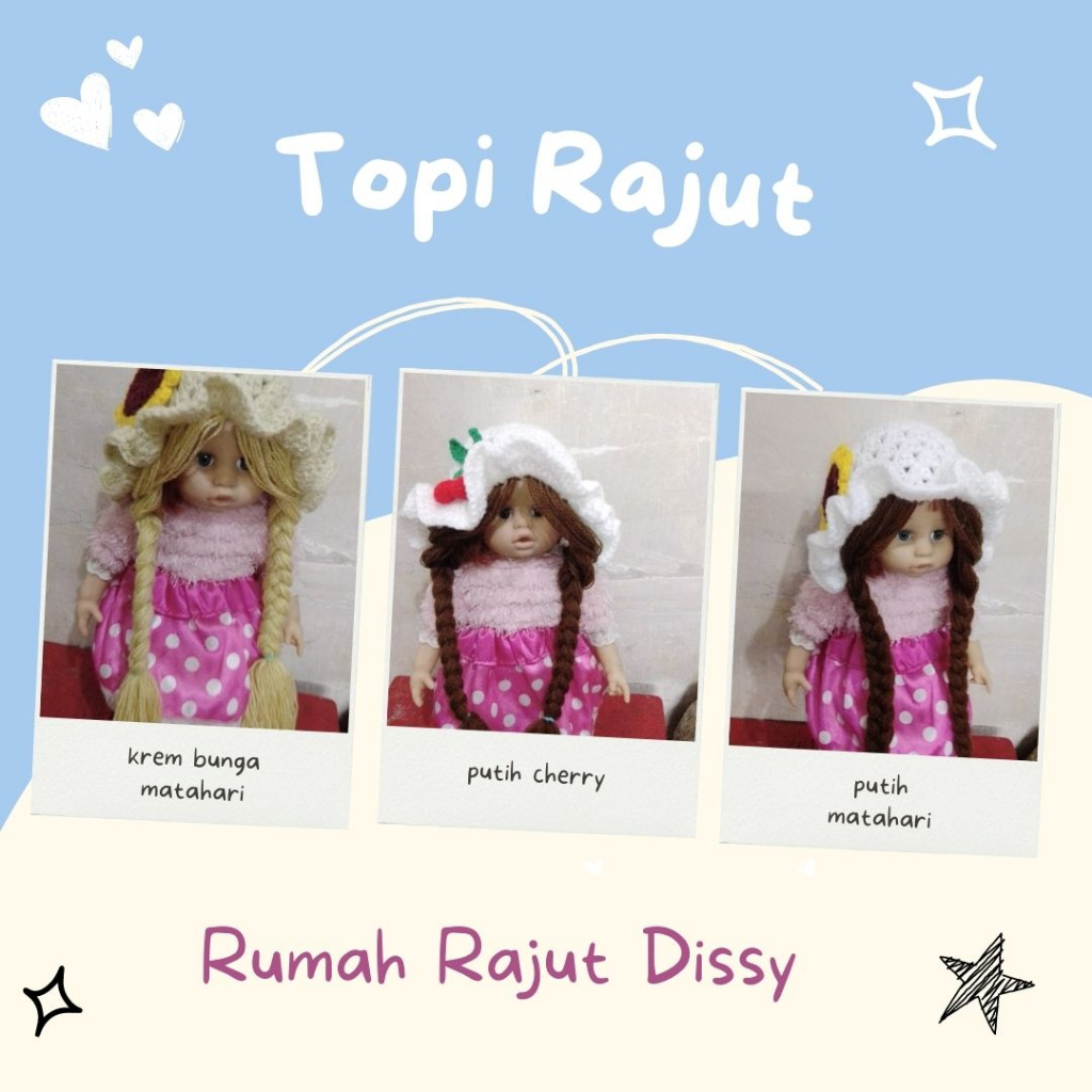 Jual topi rajut rambut kepang | Shopee Indonesia