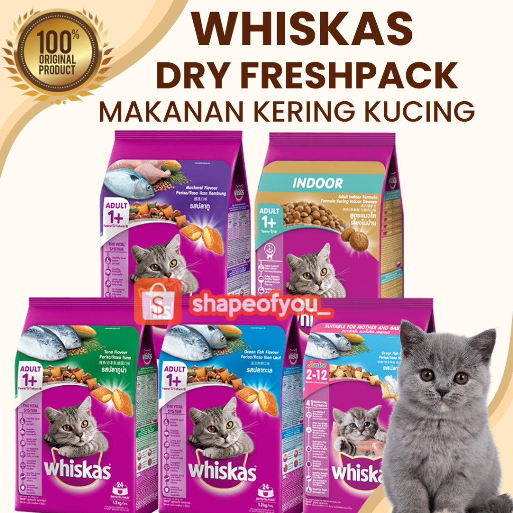 Jual Whiskas Dry Cat Food Freshpack 450gr Wiskas 1.2 kg Junior Makanan