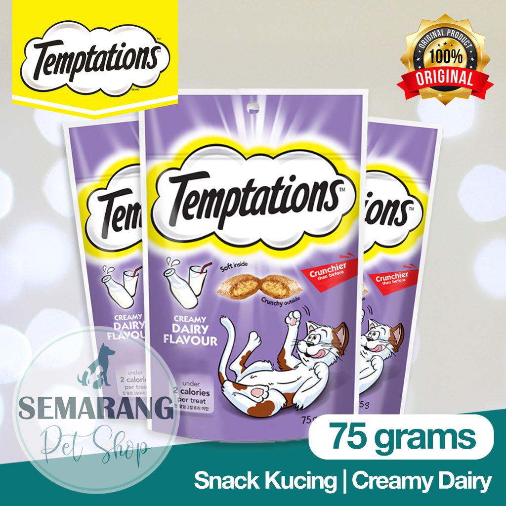Jual Snack Kucing TEMPTATIONS Creamy Dairy 75gr |Whiskas Cat Treats ...