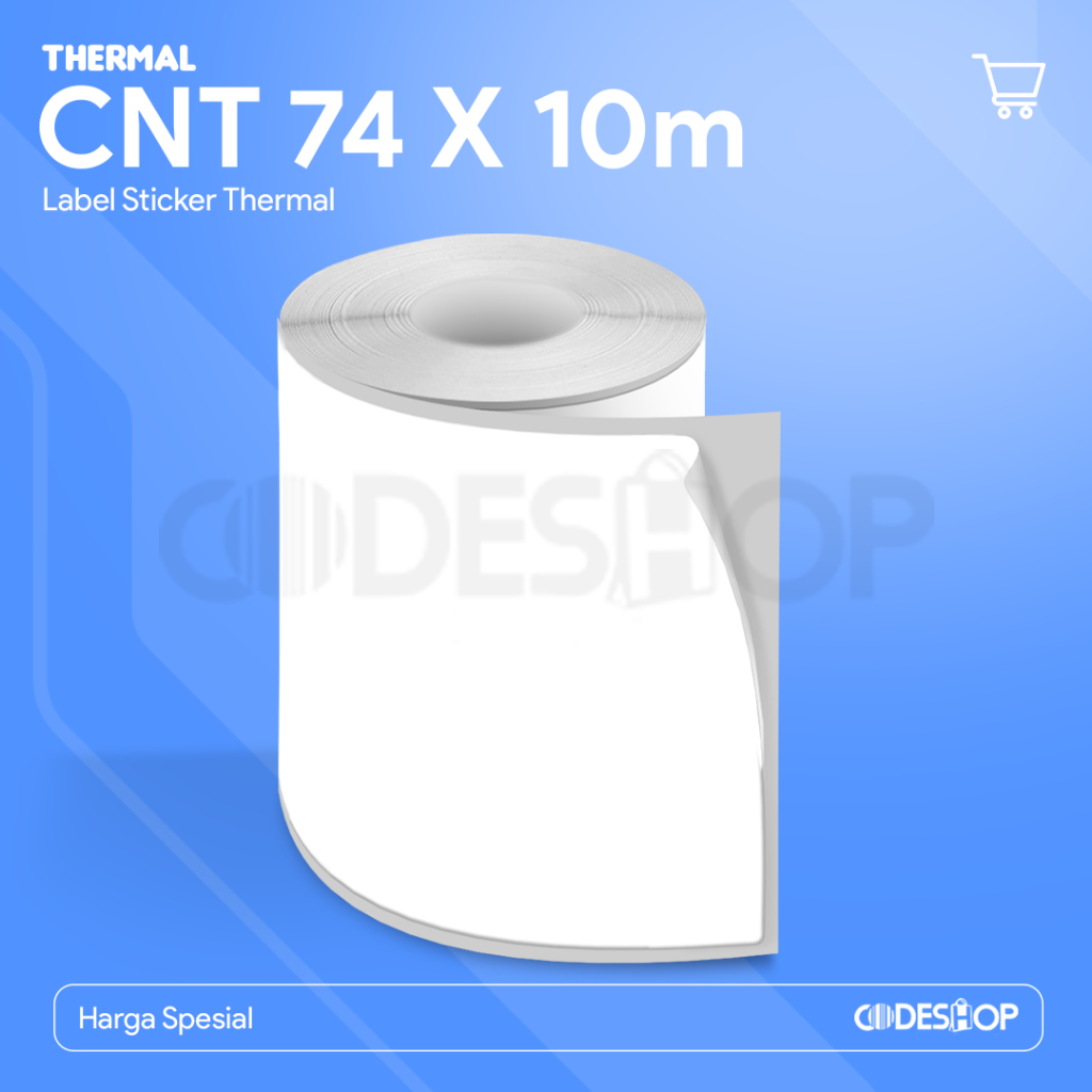Jual STICKER Label Thermal 74 X 10 M CONTINUES - Printer BLUETOOTH ...
