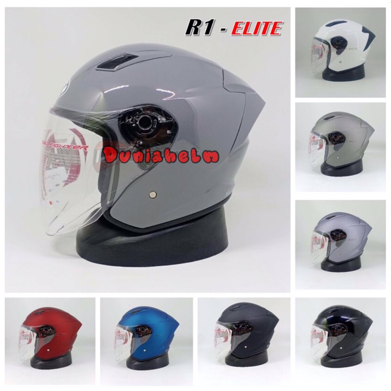Jual Helm half face NHK R1 ELITE SOLID SINGLE VISOR Shopee Indonesia