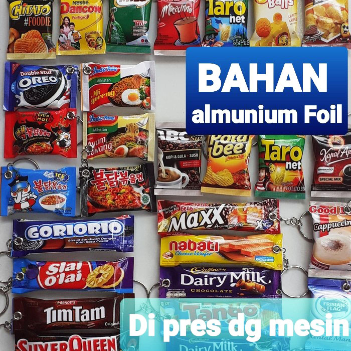 GROSIR MAINAN 10pcs Gantungan Kunci mini Snack Ciki coklat mie kopi  miniatur snack lucu snack mainan unik SOUVENIR PERNIKAHAN ATAU ULANG TAHUN