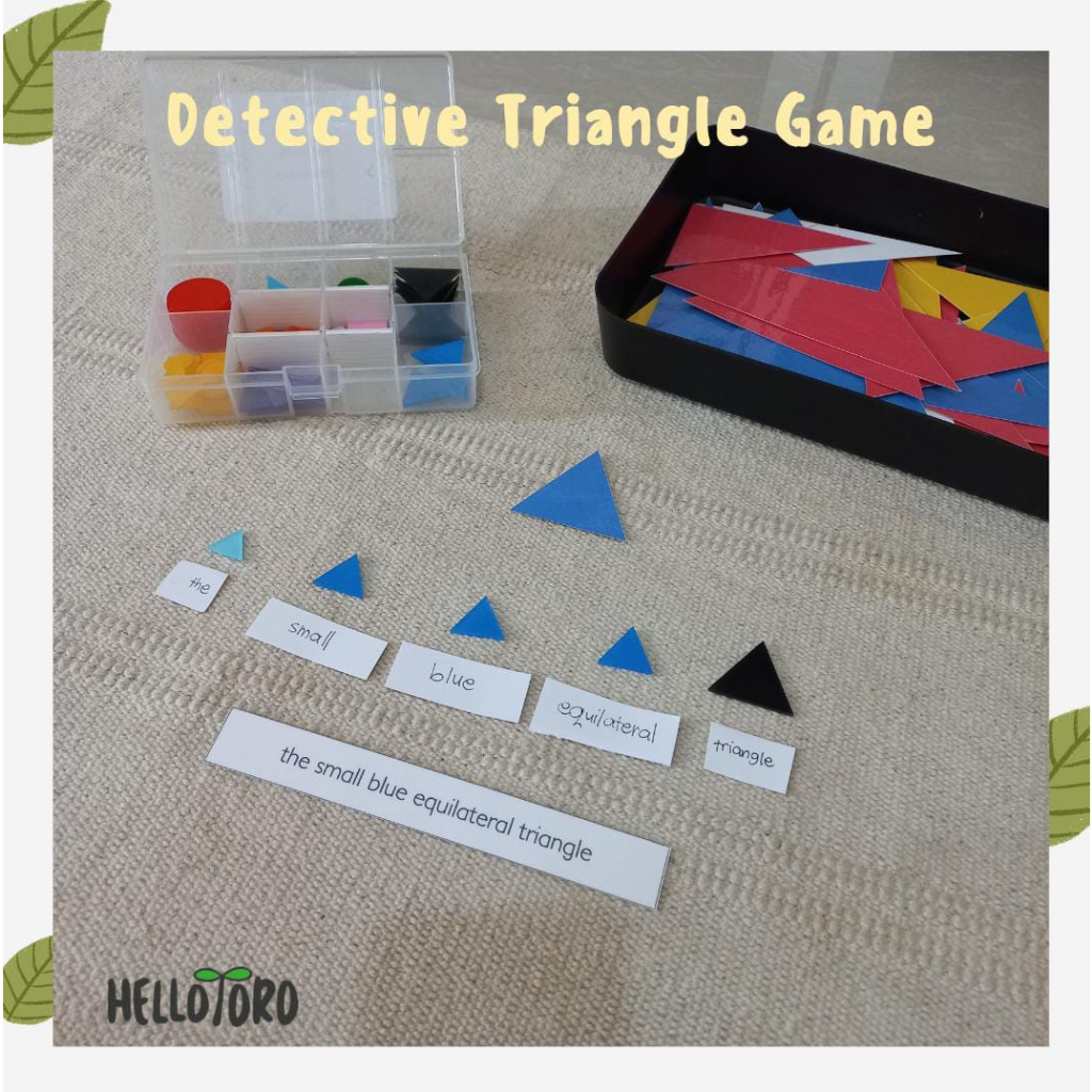 Jual DETECTIVE TRIANGLE GAME MAINAN MATEMATIKA GEOMETRI MONTESSORI ...